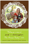 Digital Holiday Photo Cards by Prints Charming (Vintage Lime And Brown Holiday Wreath)