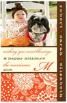 Digital Holiday Photo Cards by Prints Charming (Vintage Orange And Ecru)