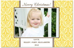 Digital Holiday Photo Cards by Prints Charming (Golden Yellow Damask)