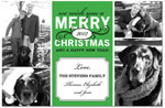 Digital Holiday Photo Cards by Prints Charming (Green Merry Christmas)