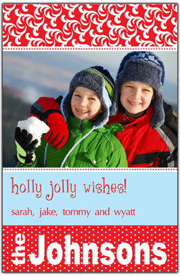 Digital Holiday Photo Cards by Prints Charming (Red Name Band) Digital Holiday Photo Cards by Prints Charming (Red Name Band)