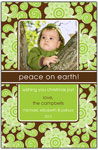 Digital Holiday Photo Cards by Prints Charming (Green Fun Floral)