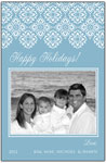 Digital Holiday Photo Cards by Prints Charming (Blue Damask)