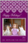 Prints Charming - Digital Holiday Photo Cards (Purple Damask)