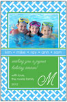 Digital Holiday Photo Cards by Prints Charming (Blue Lattice)