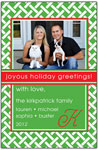 Digital Holiday Photo Cards by Prints Charming (Green Lattice)