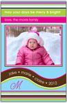 Digital Holiday Photo Cards by Prints Charming (Funky Stripe)