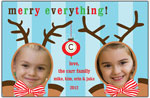 Digital Holiday Photo Cards by Prints Charming (Reindeer Face)