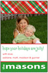 Digital Holiday Photo Cards by Prints Charming (Christmas Plaid)