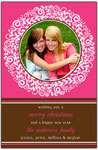 Digital Holiday Photo Cards by Prints Charming (Pink Wreath)