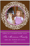 Prints Charming - Digital Holiday Photo Cards (Purple Wreath)
