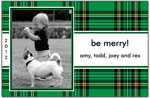 Digital Holiday Photo Cards by Prints Charming (Green Plaid)
