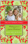 Digital Holiday Photo Cards by Prints Charming (Red Fun Floral)