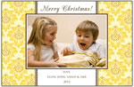 Digital Holiday Photo Cards by Prints Charming (Yellow Damask)