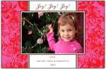 Digital Holiday Photo Cards by Prints Charming (Pink Damask)