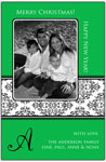 Digital Holiday Photo Cards by Prints Charming (Green Floral Band)