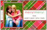 Digital Holiday Photo Cards by Prints Charming (Pink Christmas Plaid)