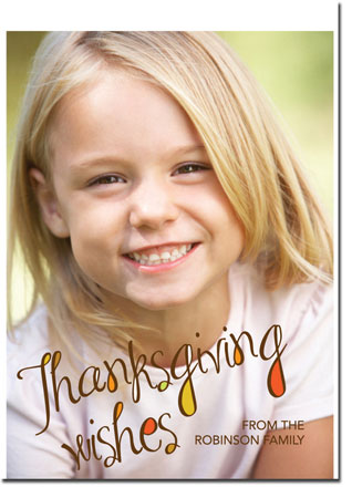Spark & Spark Holiday Greeting Cards - Thanksgiving Wishes (Photo Cards)