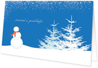 Spark & Spark Holiday Greeting Cards - Snowy Day - Blue (Photo Cards)