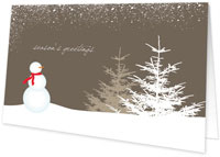 Spark & Spark Holiday Greeting Cards - Snowy Day - Khaki (Photo Cards)