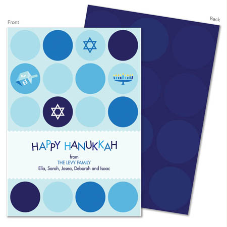 Spark & Spark Holiday Greeting Cards - Hanukkah Polka Dots