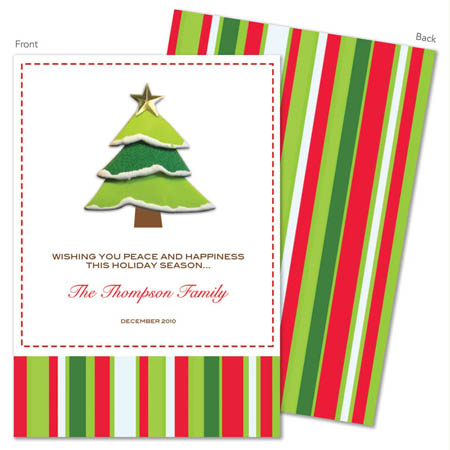 Spark & Spark Holiday Greeting Cards - Pretty Stitched Christmas Tree