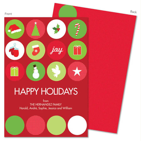Spark & Spark Holiday Greeting Cards - Merry Christmas Polka Dots