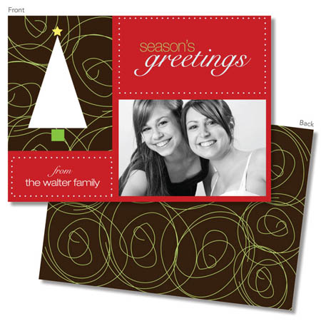 Spark & Spark Holiday Greeting Cards - Chic Christmas Tree (Photo Cards)