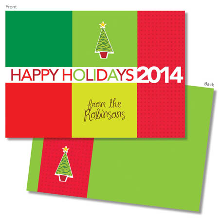 Spark & Spark Holiday Greeting Cards - Colorful Blocks