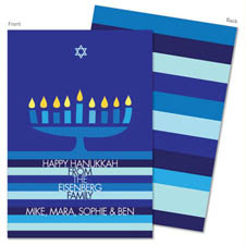 Spark & Spark Holiday Greeting Cards - Hanukkah Menorah and Star
