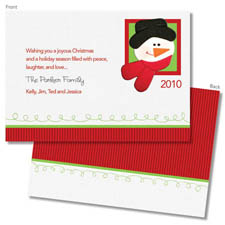 Spark & Spark Holiday Greeting Cards - Snowman's Postcard for Me