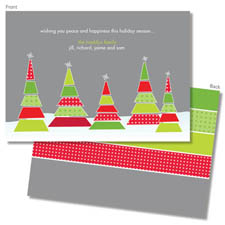 Spark & Spark Holiday Greeting Cards - Christmas Trees with Stars