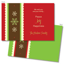 Spark & Spark Holiday Greeting Cards - Three Snowflakes