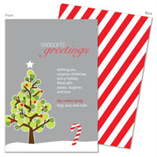 Spark & Spark Holiday Greeting Cards - Dotted Christmas Tree - Grey