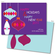 Spark & Spark Holiday Greeting Cards - Hanging Ornaments - Purple