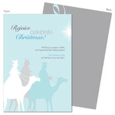 Spark & Spark Holiday Greeting Cards - Layered Three Kings - Blue