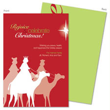 Spark & Spark Holiday Greeting Cards - Layered Three Kings - Red