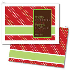 Spark & Spark Holiday Greeting Cards - White Candy Stripes