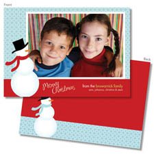 Spark & Spark Holiday Greeting Cards - Cute Snowman (Photo Cards)