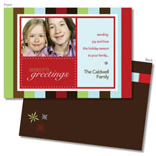 Spark & Spark Holiday Greeting Cards - Color Stripes (Photo Cards)