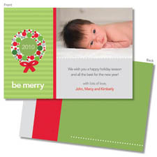 Spark & Spark Holiday Greeting Cards - Joyful Wreath (Photo Cards)