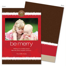 Spark & Spark Holiday Greeting Cards - Merry Ribbon (Photo Cards)