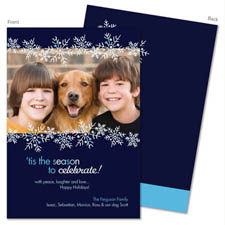 Spark & Spark Holiday Greeting Cards - Floating Snowflakes (Photo Cards)