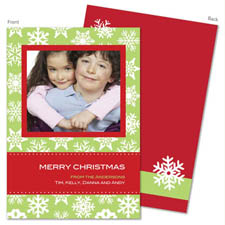 Spark & Spark Holiday Greeting Cards - Snowflake Wallpaper (Photo Cards)