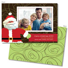 Spark & Spark Holiday Greeting Cards - Santa's Swirls (Photo Cards)
