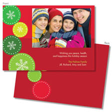 Spark & Spark Holiday Greeting Cards - Jumping Snowflakes (Photo Cards)