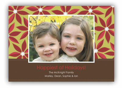 Digital Holiday Photo Cards by Stacy Claire Boyd (Stitched Poinsettias)