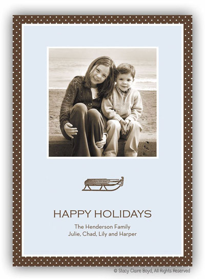Digital Holiday Photo Cards by Stacy Claire Boyd (Frosty Toboggan)