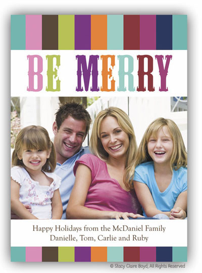 Digital Holiday Photo Cards by Stacy Claire Boyd (Merry Stripes)