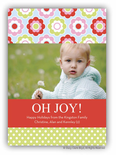Digital Holiday Photo Cards by Stacy Claire Boyd (Joyful Flowers)